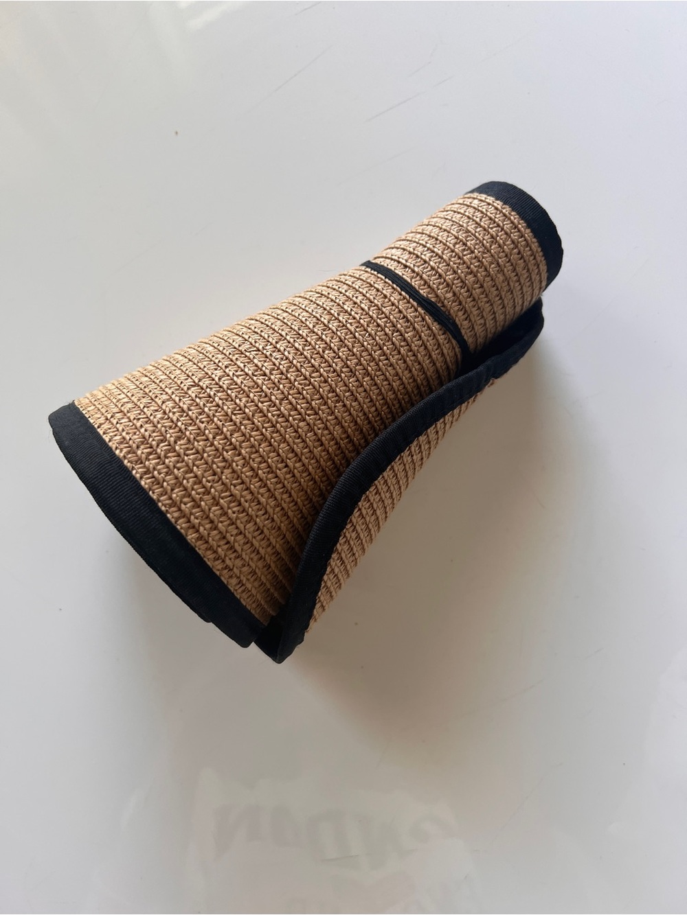Packable Straw Visor with Black Trim